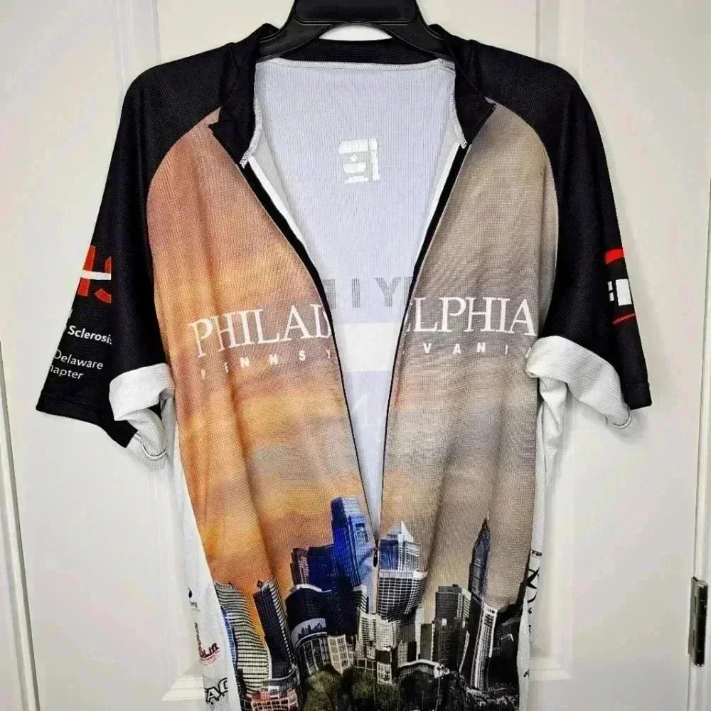 ATAC Philadelphia Cycling Jersey Ocean City NJ Graphic Bike Shirt Mens XL MTB - Picture 12 of 15